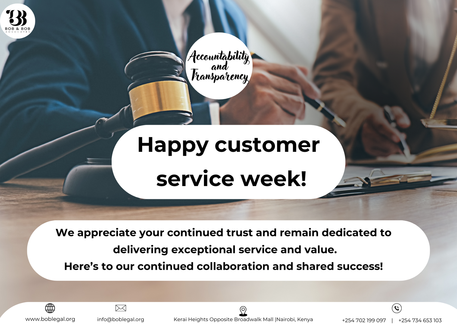 Happy Customer Service Week! by Bob & Bob Advocates